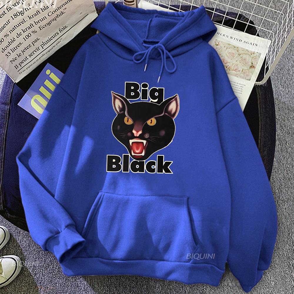 Big Black Band Hoodies CAT Graphic Printing Sweatshirts Heavy Mental Style Pullovers Hooded Men Women Clothes