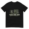 Vintage Proud Army Mom Camo American Flag Veteran Gift Tshirt