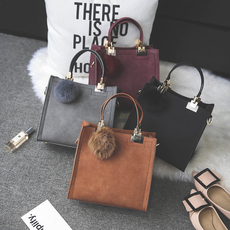 Womens Faux Leather Plain Satchel Messenger Shoulder Handbag Ladies Purse Bag