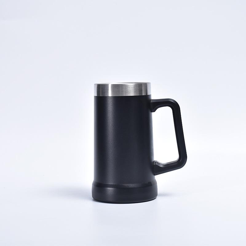 304 Stainless Steel Mug Large-capacity Office Coffee Mug with Handle Daily Fall-proof Leisure Beer Mug