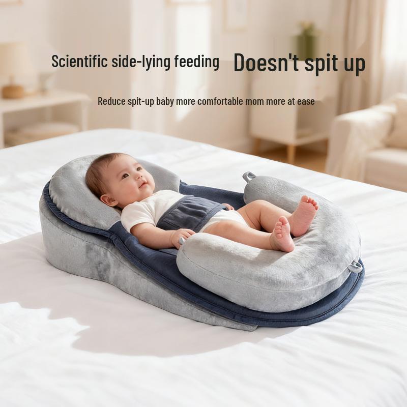 Incline Baby Recliner Pillow: Anti-Spit-Up, Plagiocephaly Correction, Adjustable Newborn Nursing Pillow.
