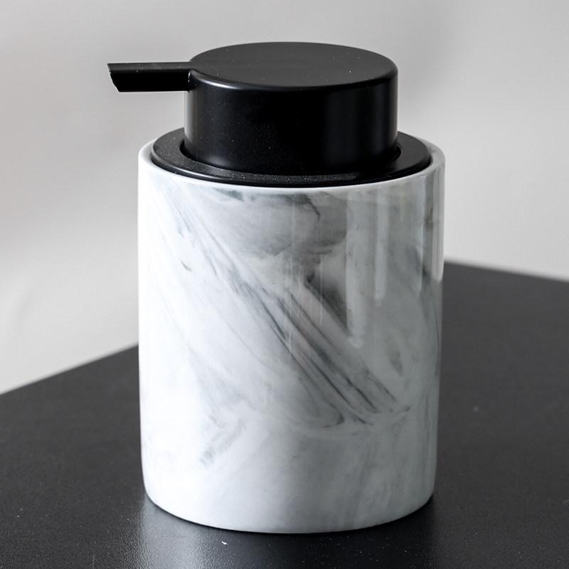 Nordic Marble Ceramic Mousse Foam Lotion Bottle Shampoo Refill Bottle Bathroom Accessories Modern Marble Ceramic Soap Dispenser