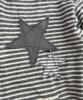 SK8ER ROCK Double Stars Stripe Knit Hood Zip-Up ((Gray))