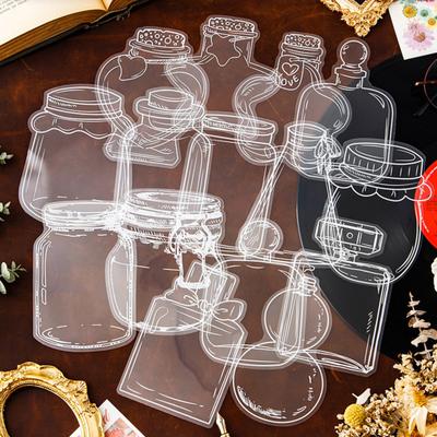 Transparent Dried Flower Bookmarks DIY Pressed Flowers Bookmark Making Kit Clear Wishing Bottle Stickers for Women Gifts