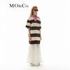 MO&Co. x SUNNEI Striped Loose Short Sleeve V-Neck Dress