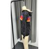 New Women's Casual Cropped Printed Hooded Padded Jacket, Fall Winter Color Block Cotton Parka For Women