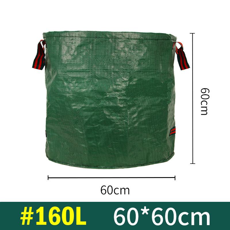 Leaf Bag Large Capacity Garden Branches Fallen Leaves Collection Dark Green PP Woven Reusable Plant Garbage Supplies Gift