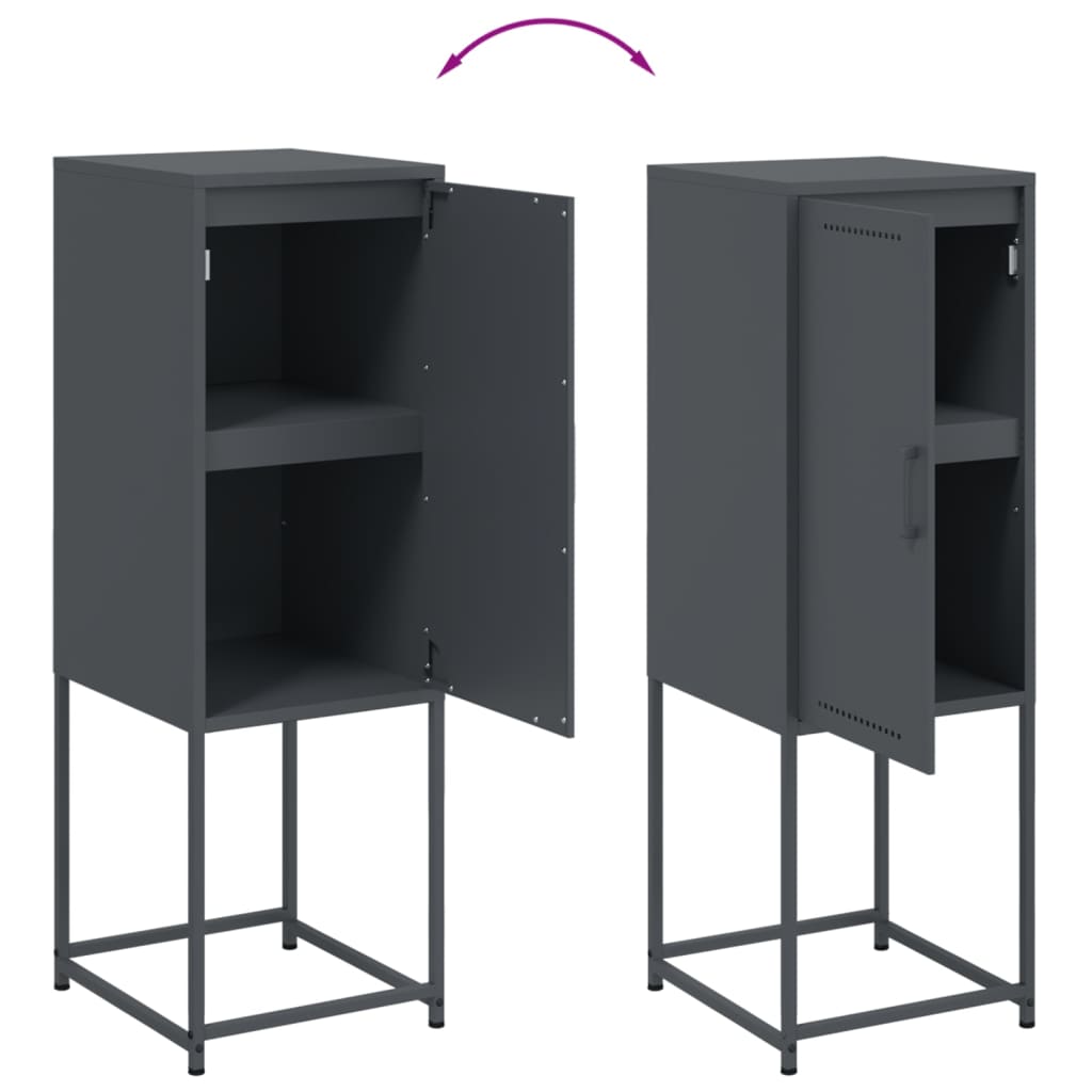 Highboard Anthracite 36 x 39 x 107 cm Steel