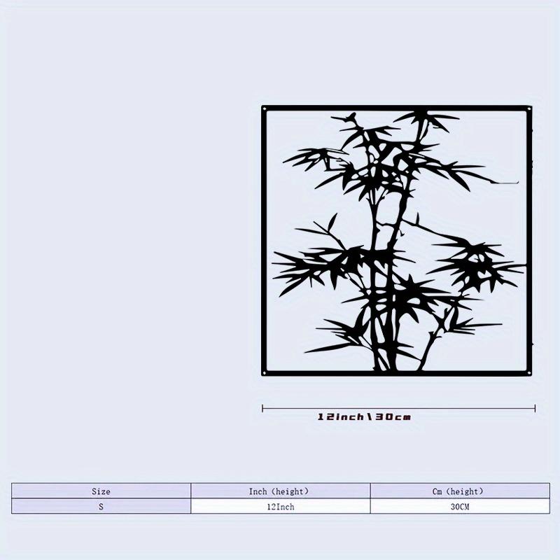 1pc Metal Bamboo Wall Art Weatherproof Garden Mural Sculpture Easter Decor Nature Lover Gift Outdoor Yard Hanging Ornament