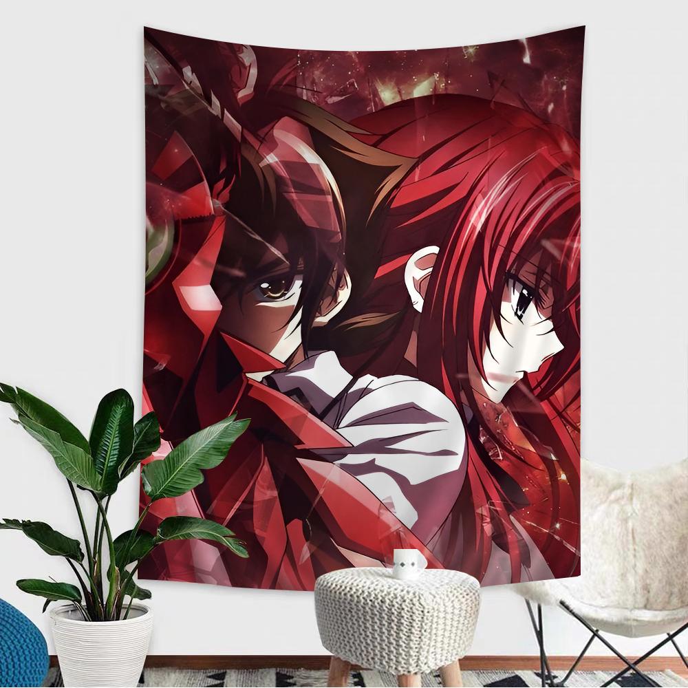 High School DxD DIY Väggbonad Hängande Tarot Hippie Väggmattor Sovsal INS Heminredning