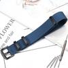 20mm 22mm Fashion Nylon Catch Leather Strap Men Women Canvas Watchband Bracelet Replacement Wrist Watch Accessories
