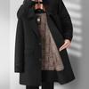 Men's Mid-Length Double-Faced Wool Coat with Fleece Lining, Suit Collar, Autumn/Winter 2025. Perfect for Middle-Aged Men.