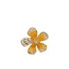 Gradient Imitation Crystal Flower Brooch A Niche High-end Brooch Pin for Fixing Clothes and Overcoats As An Accessory