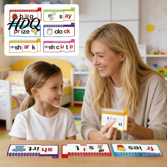 Phonics Wortfamilien Buch 40 Stück Familie Bauen Kinder Vorschule Lernaktivität Wörter Rechtschreibung Karteikarten Kindergarten Schüler Lesen Reimen Umblättern