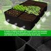 8 Grids Macetas Para Plantas Bag For Potato Garden Felt Grow Bag Rectangle Planting Nursery Pot Vegetable Tomato Planting