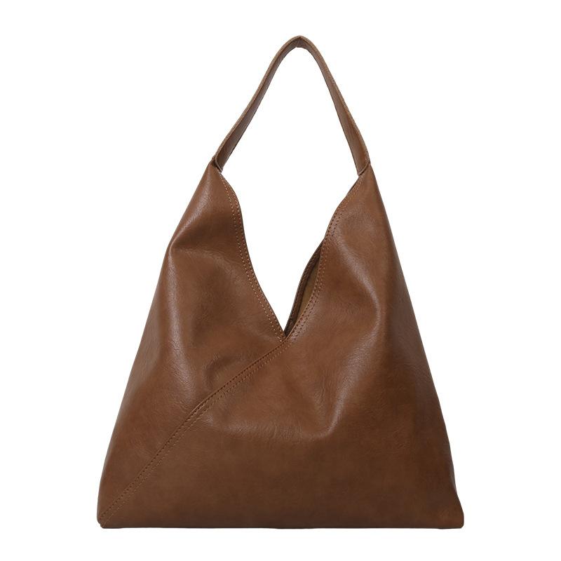 

Lazy and relaxed tote bag women s new high-end sense commuting to work single shoulder large bag women s large capacity 35*13*35 светло-коричневого