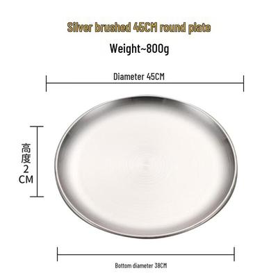 Stainless Steel Round Serving Plate