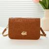 Trend embossed lock single shoulder crossbody small square bag versatile mobile phone change women's bag