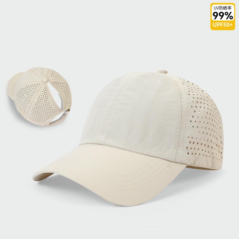 Lightweight UV Protection Baseball Cap Women Summer Breathable Quick-drying Mesh Hats Woman Comfy Ponytail Opening Unisex Hat