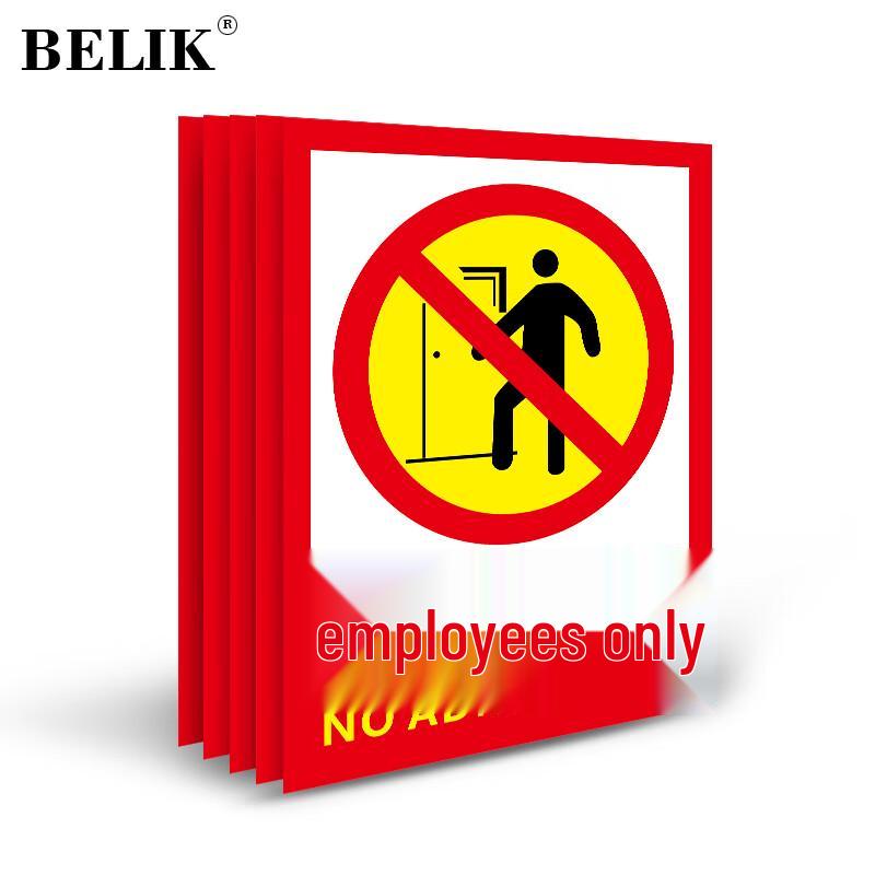 BELIK PVC No Admittance Warning Sign 30x40cm