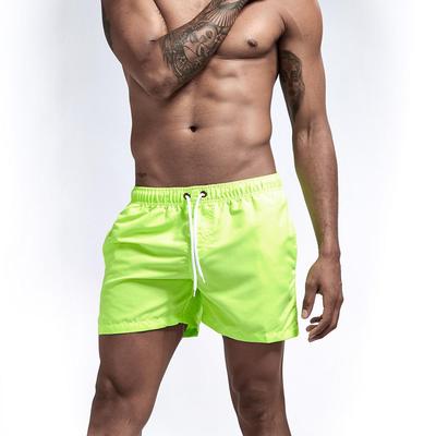 Men's Multi-Color Solid Three-Point Beach Shorts - Fashion Straight-Leg Loose Sportswear.