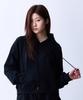 CRUSHST Slimline Crop Sweat Raglan Hoodie Black
