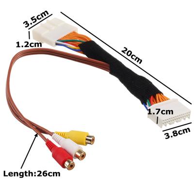 Câble AV Vidéo Audio 28 Broches Pour Toyota Prius Tacoma Corolla Lexus CT 200h ES GX