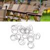 50Pcs Place Card Holder Round Shape   Table Number Name Card Display Stand Metal Photo Clamp for Wedding