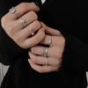 Sterling Fashionable 925 Silver Korean Style Open Ring With Dazzling Geometric Shapes And Colorful Gems