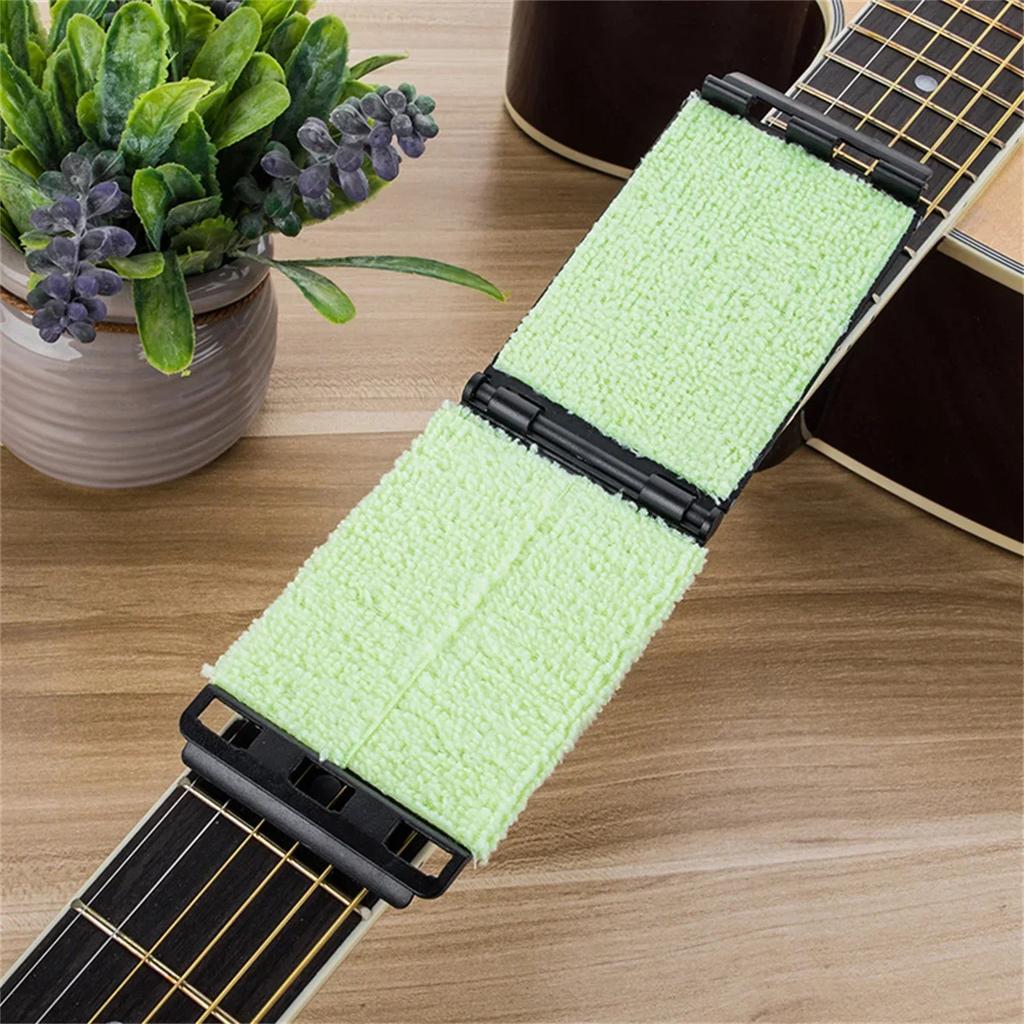 Acoustic Electric Guitar Bass Strings Cleaner Brush Board Scrubber Fingerboard Rub Cleaning Tool Maintenance Care Accessories