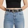 Cintura da Donna Punk Rock Edgy per Jeans Fibbie Charms Pelle PU Cinturino Regolabile