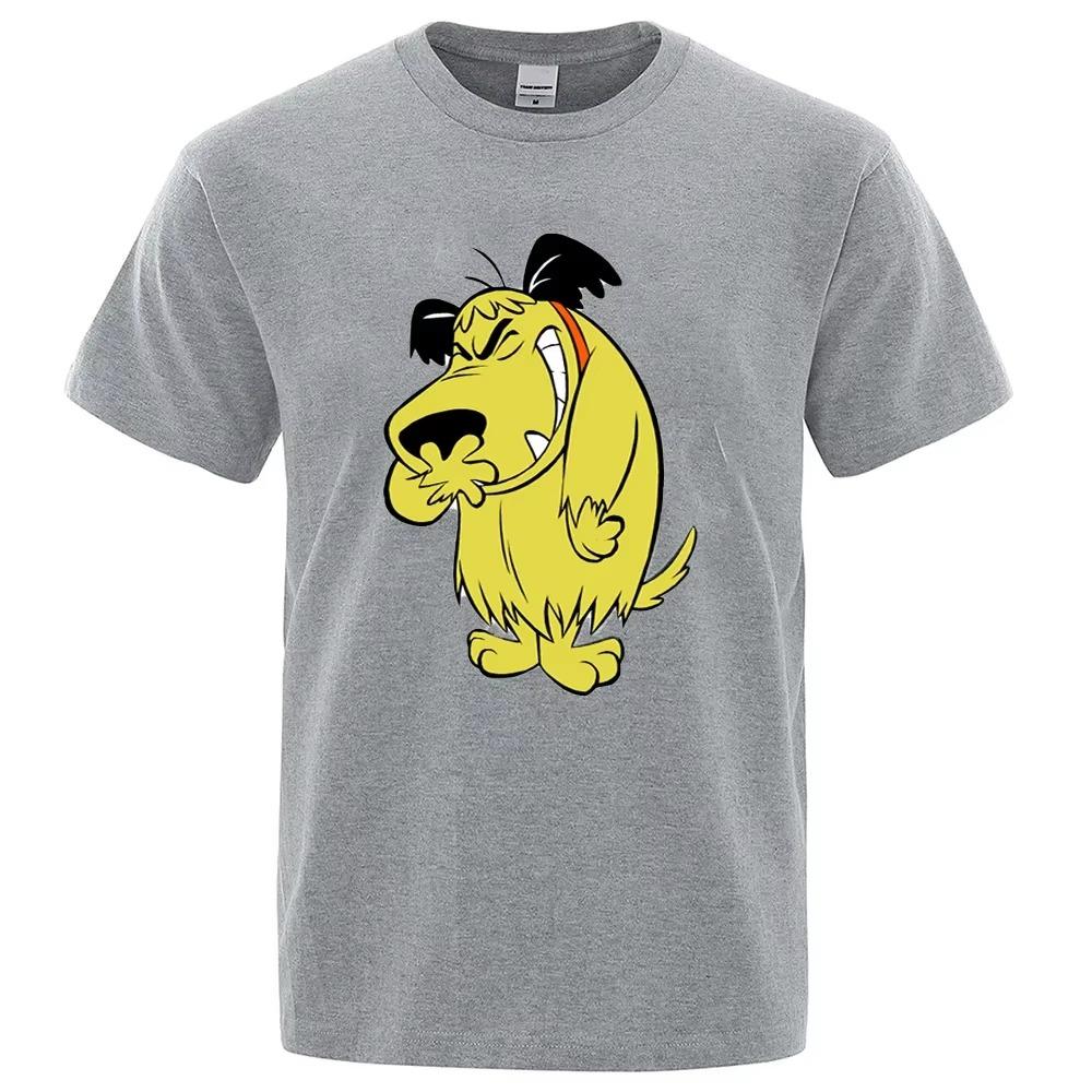 Muttley T Shirt Cartoon Funny Cotton Laughing Dog Humor Hihi HeeheeFashion Street T-shirt Men Brand Tee Shirt