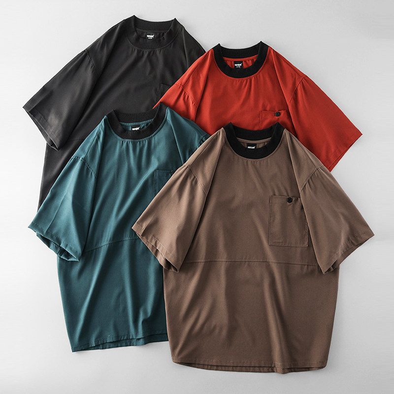 Trendy Retro Men's round Neck Export Short Sleeve T-shirt