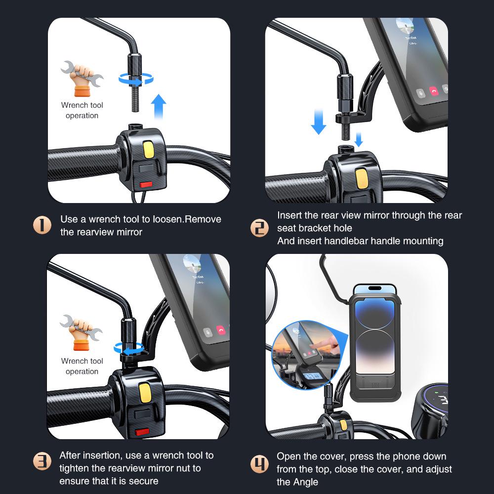 Universelle wasserdichte Handyhalterung für Elektrofahrzeuge & Motorräder