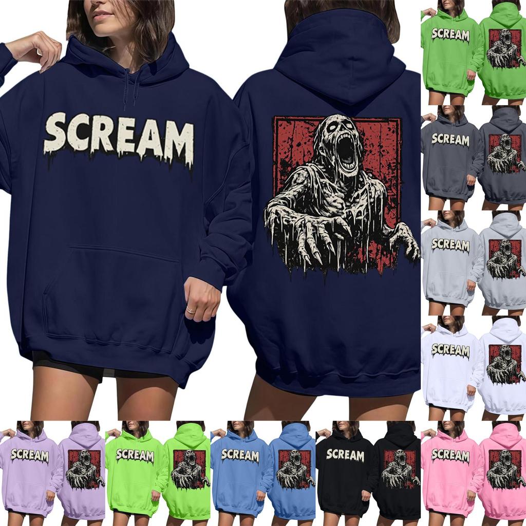 Women's Fashion Long Sleeve Sweatshirt with Graphic Print for Casual Daily Wear