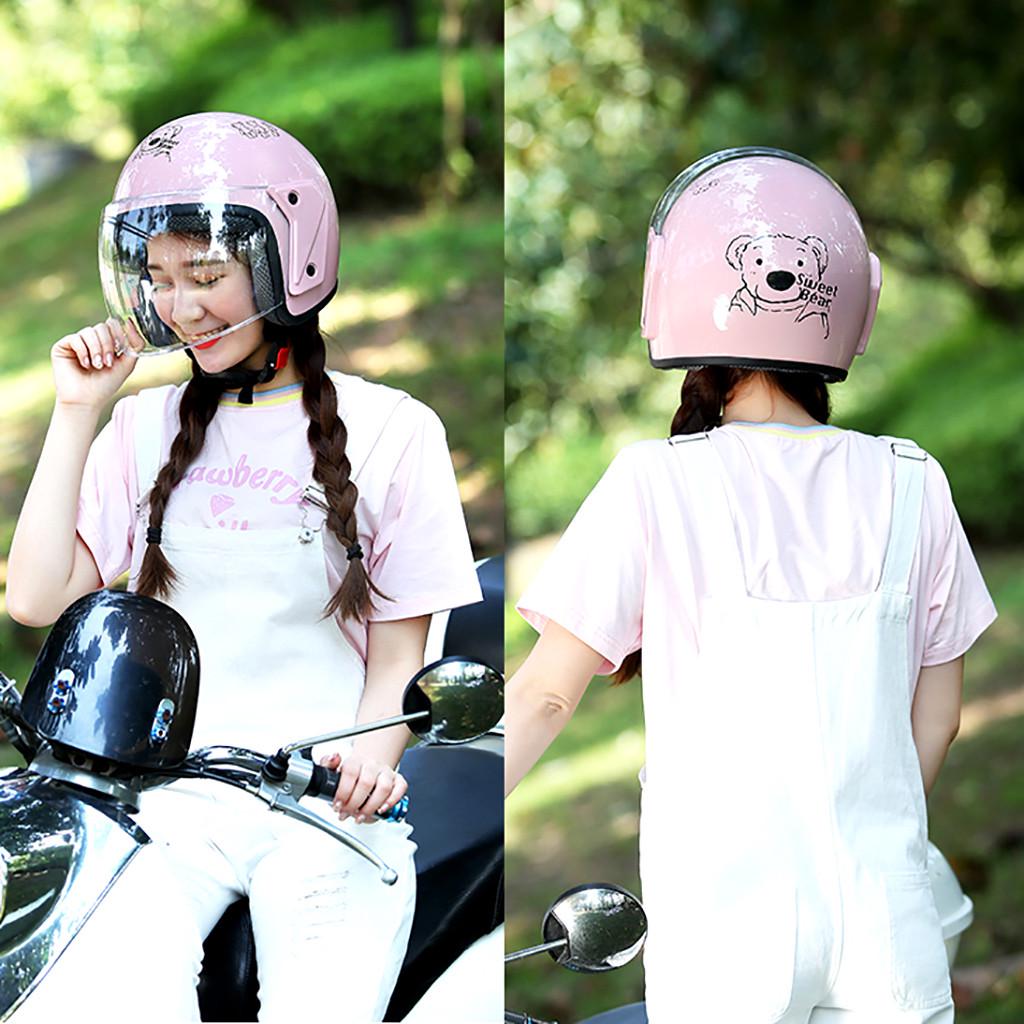 girl helmets motorcycle Full Face Cat Ear Helmets, Cool Girls Cute Modular Sport Offroad Racing Helmet, DOT Certified Good-Looking Flip Up Street Moped Dirt Bike Lightweight Helmet for Men Women-A|Small : Automotive Make your helmet unique with these small pink horns Stylish Female Motorcycle Helmets Motorcycle