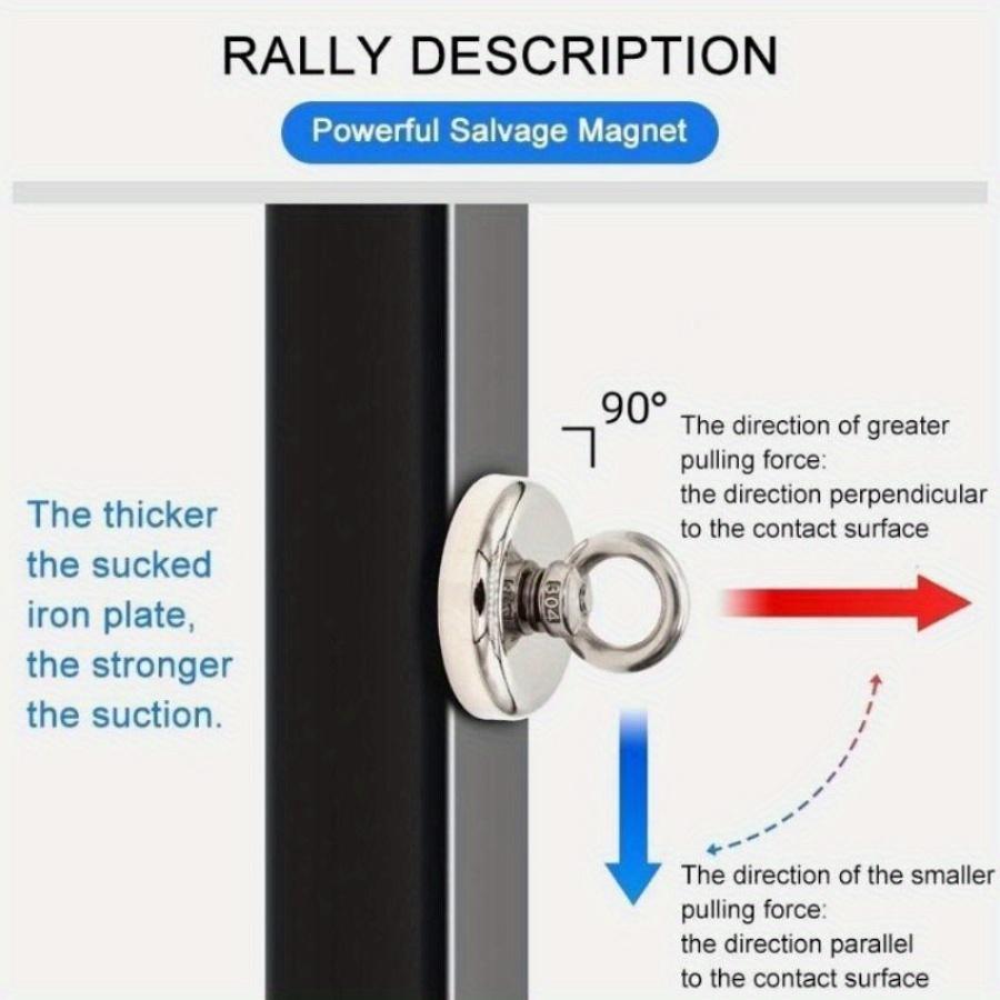 Super Strong Pull Force Round Neodymium Magnet with Eyebolt Strong Magnetic Ring Salvage Magnet In Water