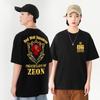 Gion Army MS Zagu Red Wolf Squad TShirt Mens Short Sleeve Gundam Mobile Suit Gundam Clothes Summer Gundam