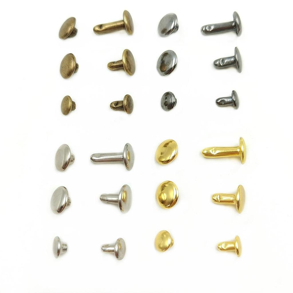 Leather Decoration DIY Double-Sided Rivet Tool Set: 240/480 Sets, 4 Colors, 3 Sizes, Metal Male and Female Rivets.