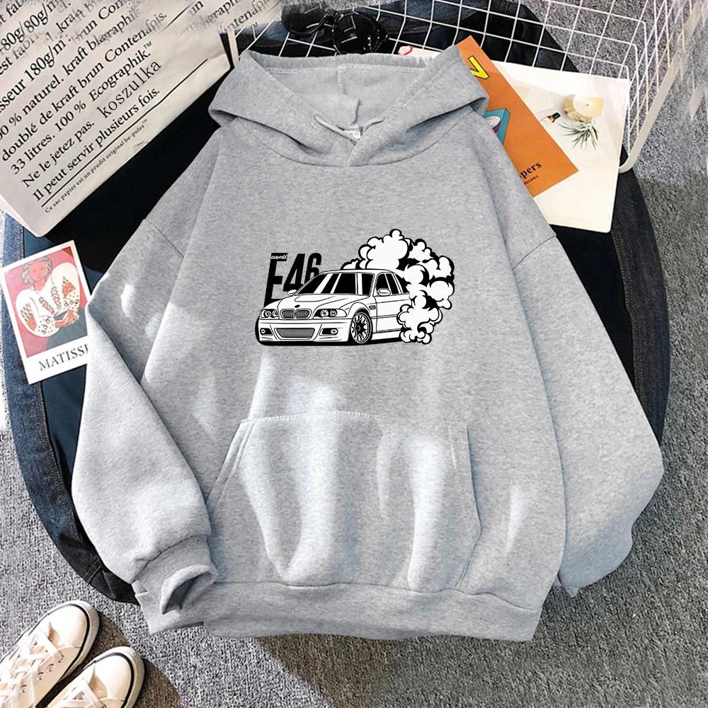 2022 Winter E46 Car Hoodies Spring/Autumn Women Tops Aesthetic Clothes Fashion Men Sweatshirt Graphic Hoodie Harajuku Sudaderas