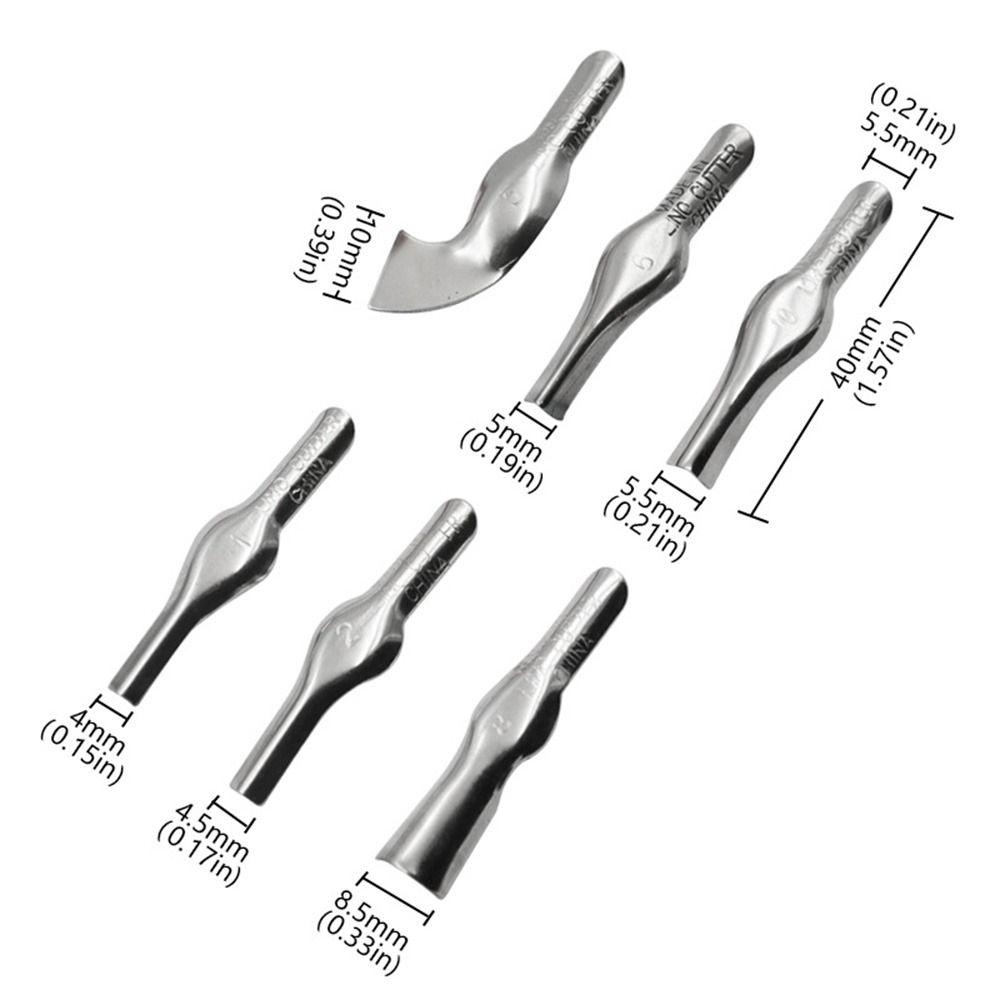 Printmaking Carving Knife Making Tools Six-Blade Cutter Engraving Knife  Clay Sculpture