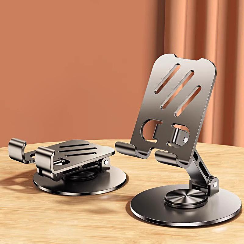 

1 шт. 720/360-градусная двухосная конструкция из металла универсальная настольная подставка нескользящая вращающаяся складная подставка для телефона