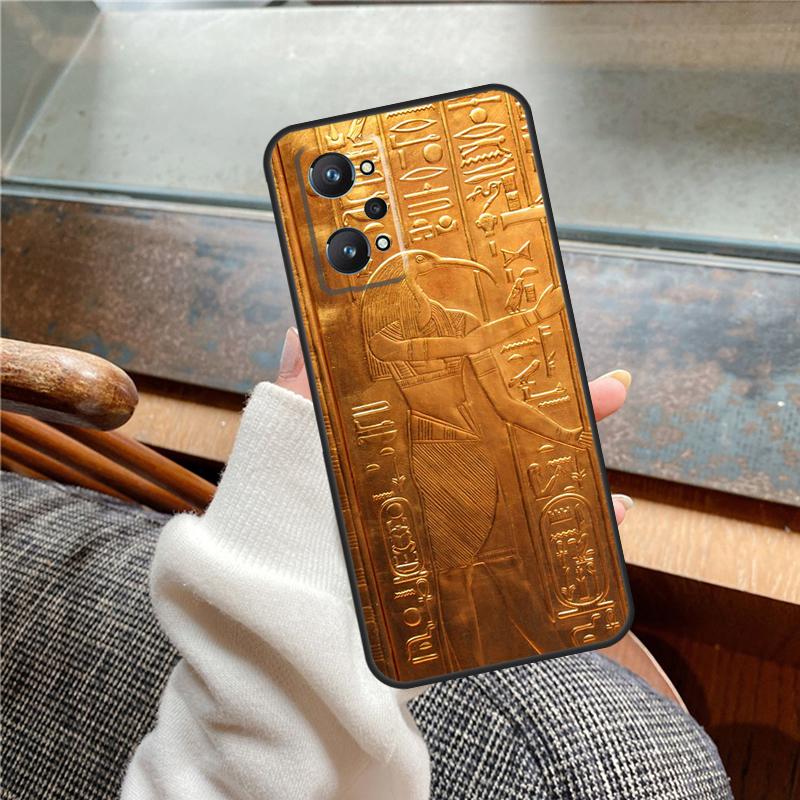 Egyptian Hieroglyphics Case For Realme 15 Pro GT7 GT6 11 12 13 14 Pro Plus C55 C51 C53 C35 C33 C61 C65 C67 C71 C75