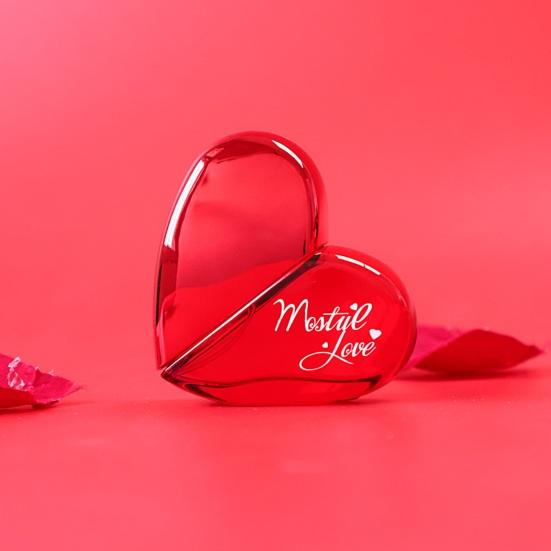 1 Bottle 50ml Love Ladies Perfume Lasting Fragrance Trendy Heart Perfume for Festivals Valentine's Day