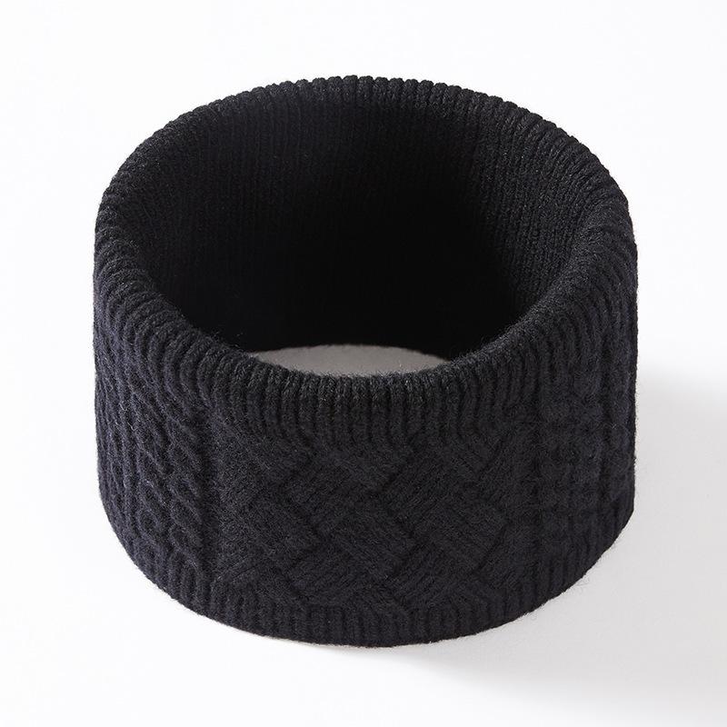 

Комплект из двух предметов: шарф из чистой шерсти и шапка, осенне-зимняя шерстяная шапка для улицы, утолщенная, модная защита шеи, теплая вязаная шапка