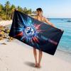 Cardiff City Custom Beach Towel, Personalized Name Text Print, Football Logo Soft Quick‑Dry Towel Holiday Gift
