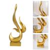 Modern Abstract Sculptures Resin Flame Figurines Statue Table Centerpieces for Living Room Office Home Decorations