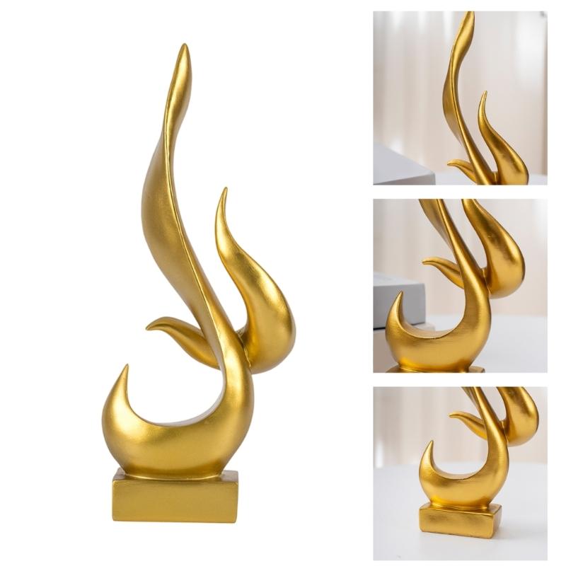 Modern Abstract Sculptures Resin Flame Figurines Statue Table Centerpieces for Living Room Office Home Decorations