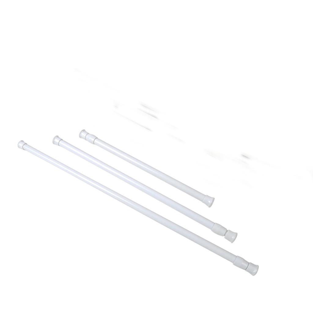 White Telescopic Tension Rod for Wardrobe Curtain 55 90cm