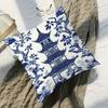 1 Stück Vintage Chinesische Pagoden Kissenbezug - Blau-Weiß Chinoiserie Kissenhülle mit Reißverschluss, Beidseitiger Dekorativer Kissenbezug für So